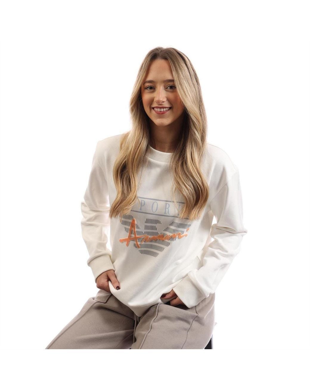 Emporio Armani White Sweatshirt