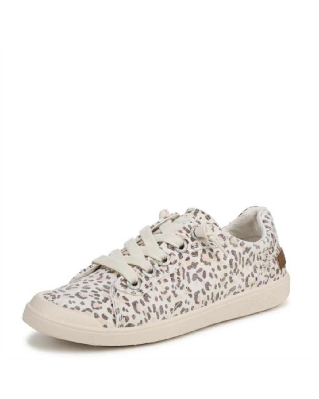 Blowfish White Vienna Slip Leopard Patterned Canvas Low Top Sneakers 4 (37)