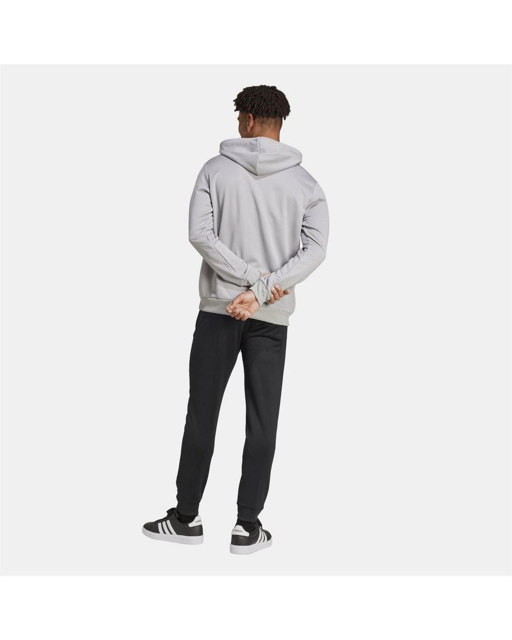 Adidas Gray Logo French Terry Tracksuit for men