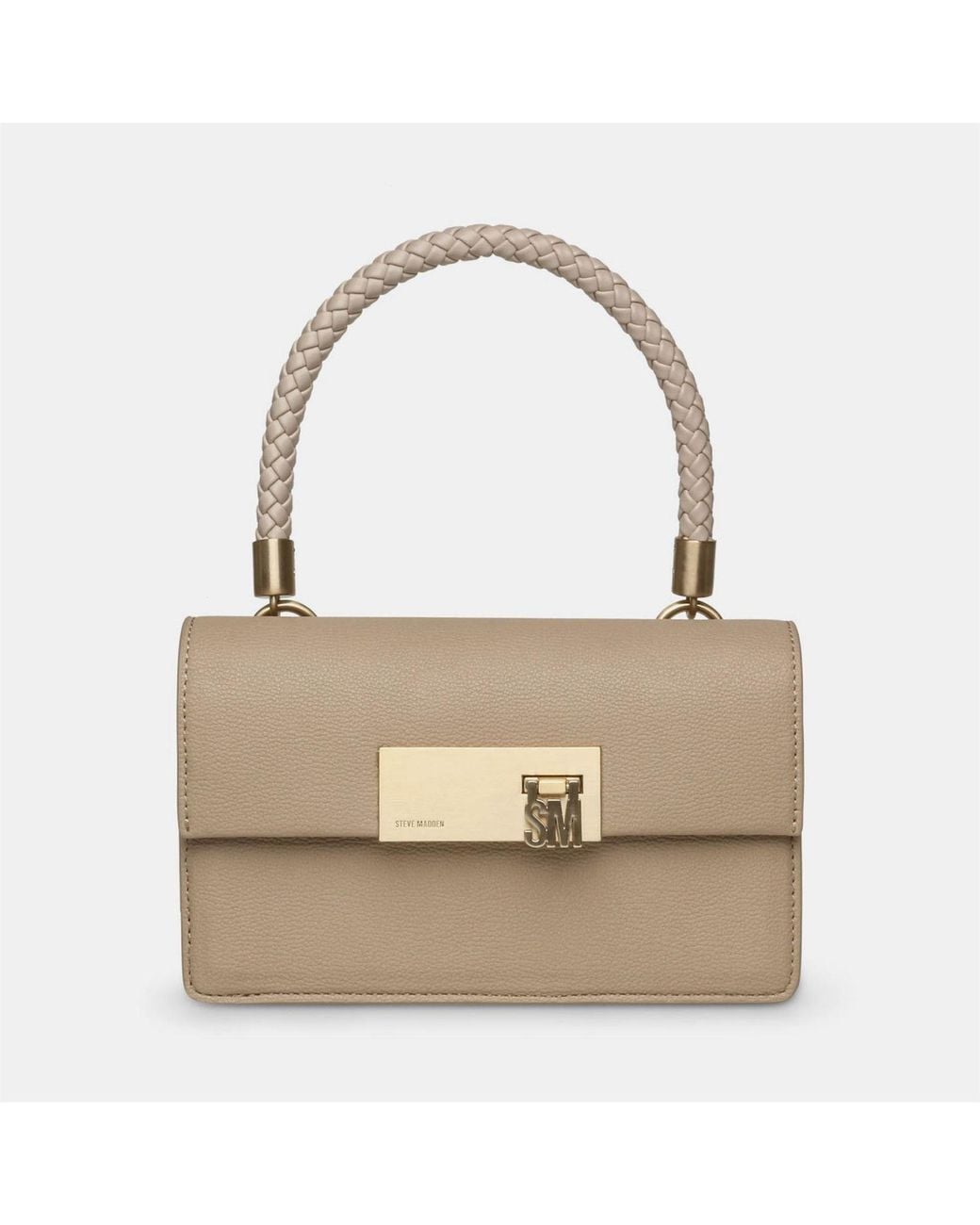 Steve Madden Natural Bnesta Cross Body Bag With Metal Logo