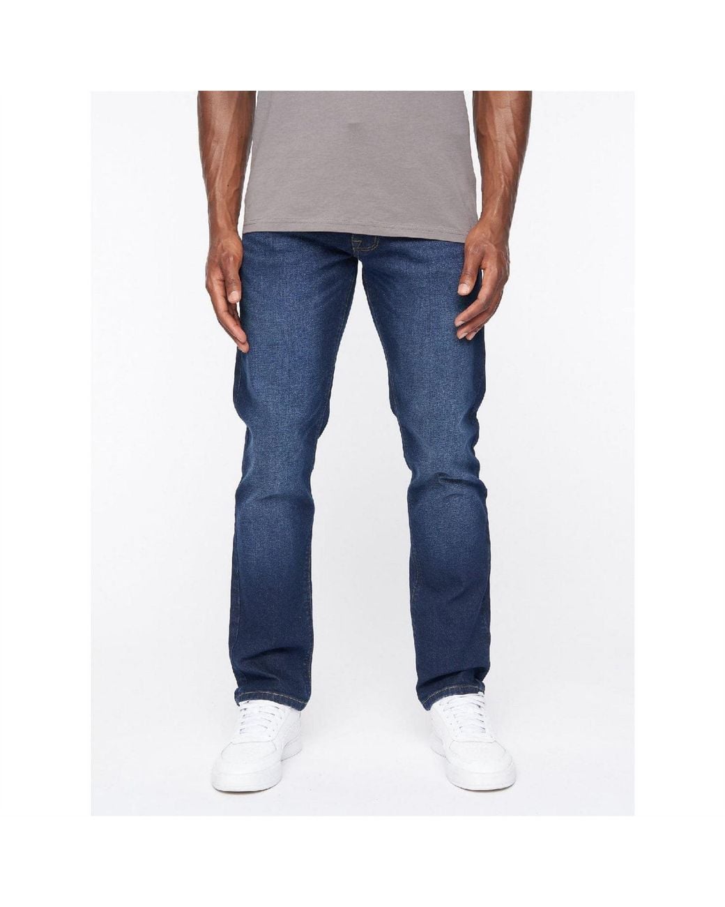 Crosshatch Blue Straight Fit Jeans for men