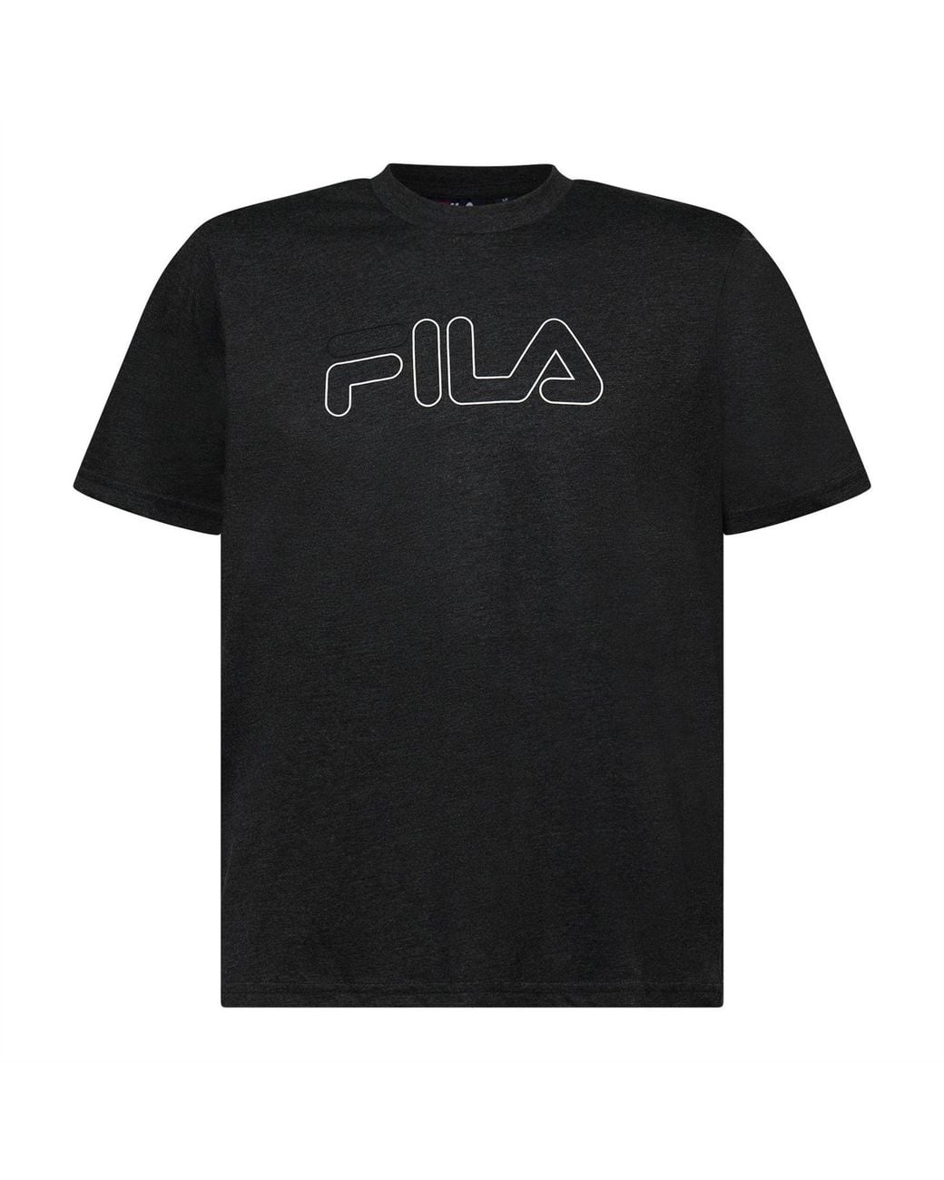 Fila Black Harrison Wordmark Crew Neck Jersey T-Shirt for men