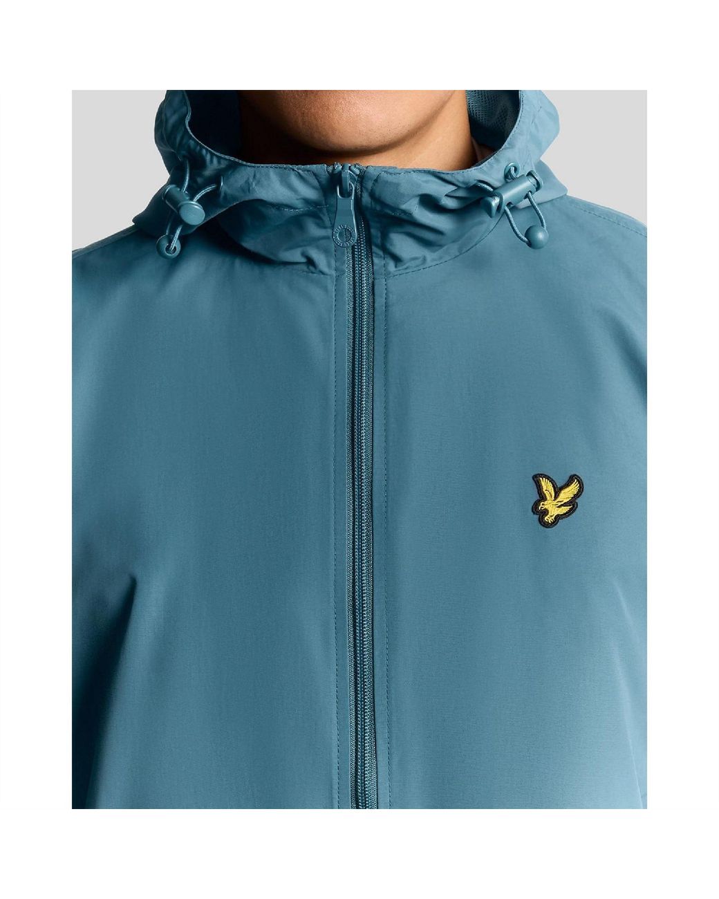 Lyle & Scott Blue And Through Hooded Jacket for men