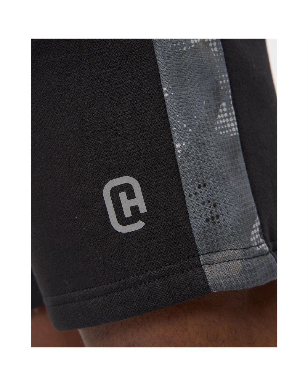 Crosshatch Black Branton Jog Shorts for men