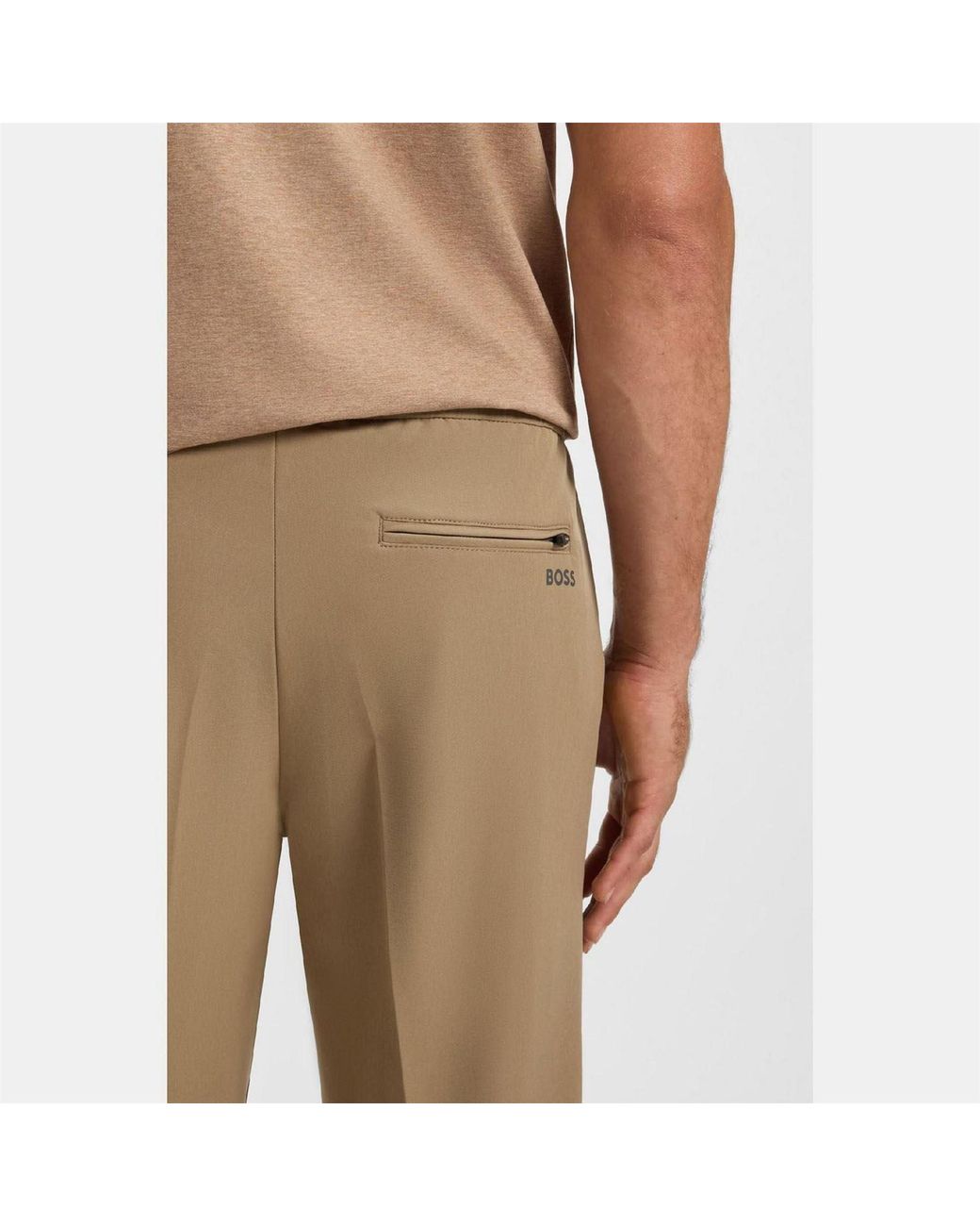Boss Natural Flex Tapered Fit Trousers for men
