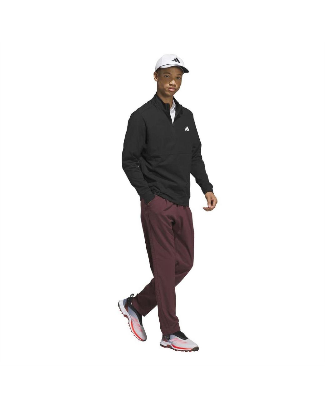 Adidas Black Ultimate 365 Zip Neck High Collar Sweatshirt for men