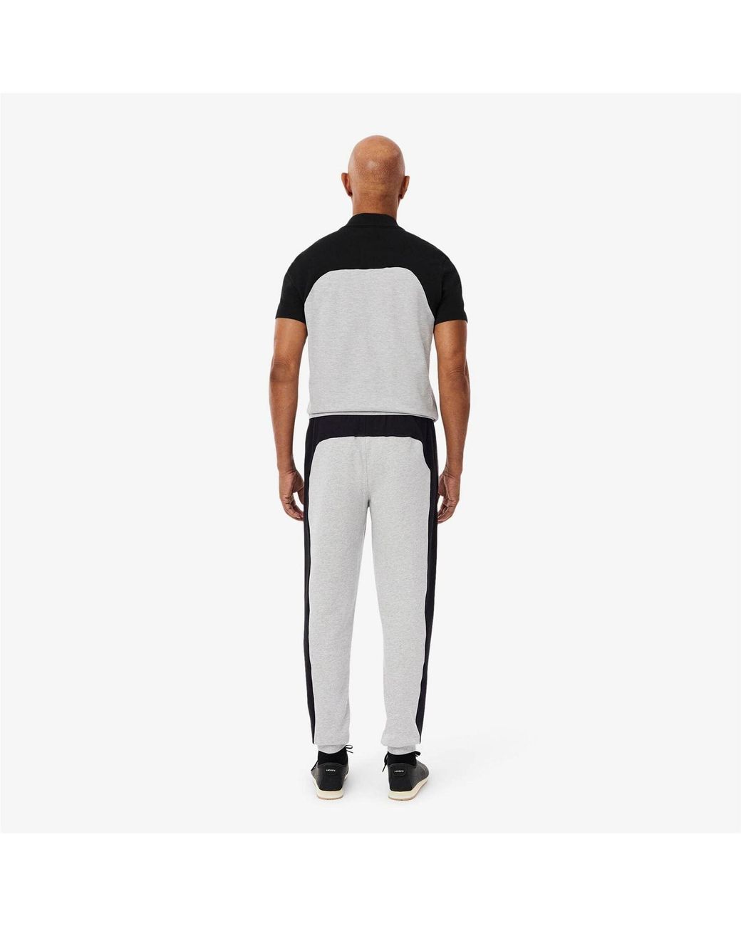 Lacoste Gray Tapered Colour Block Sweatpants for men