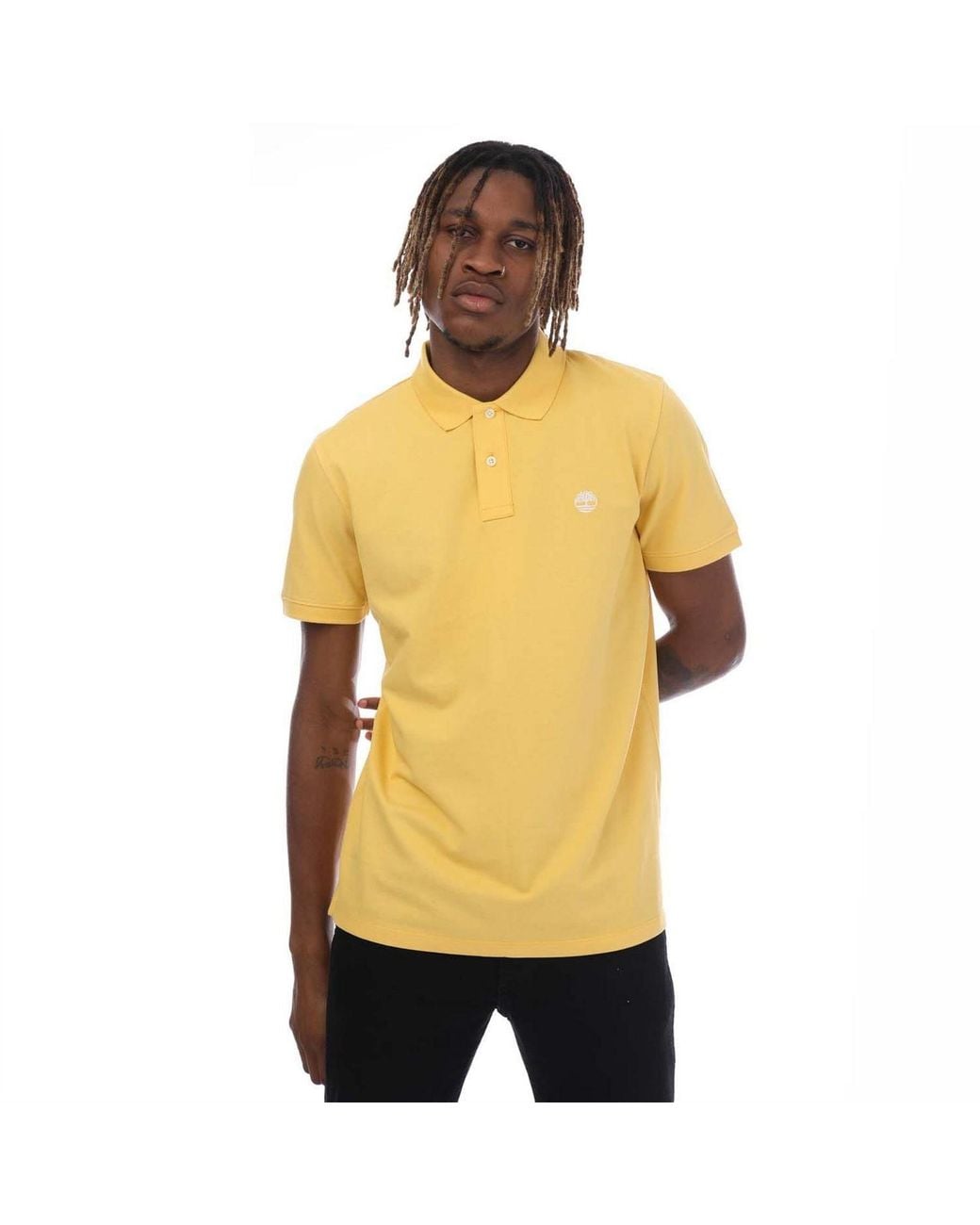 Timberland Yellow Millers River Pique Polo Shirt for men
