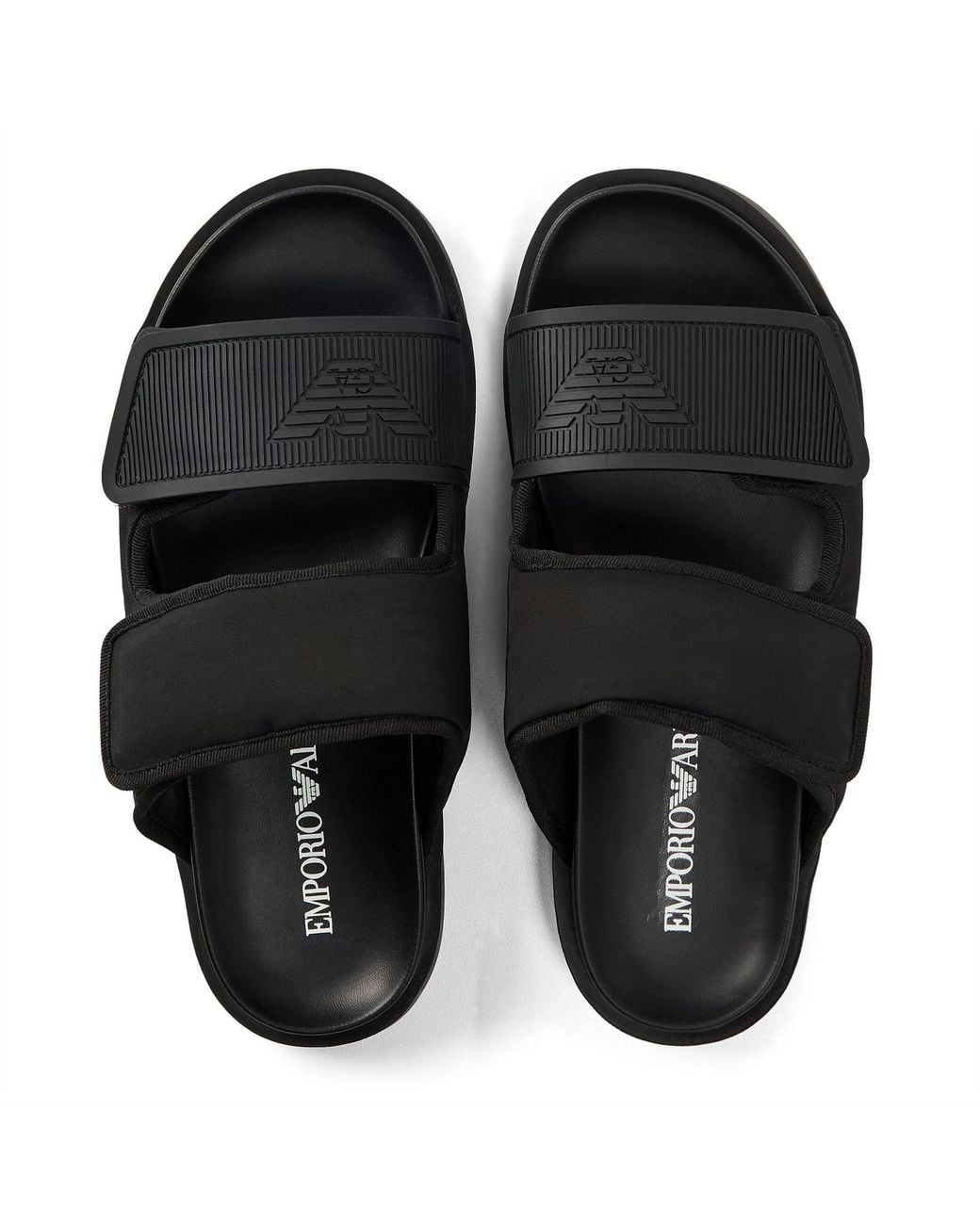 EA7 Black Sandals for men