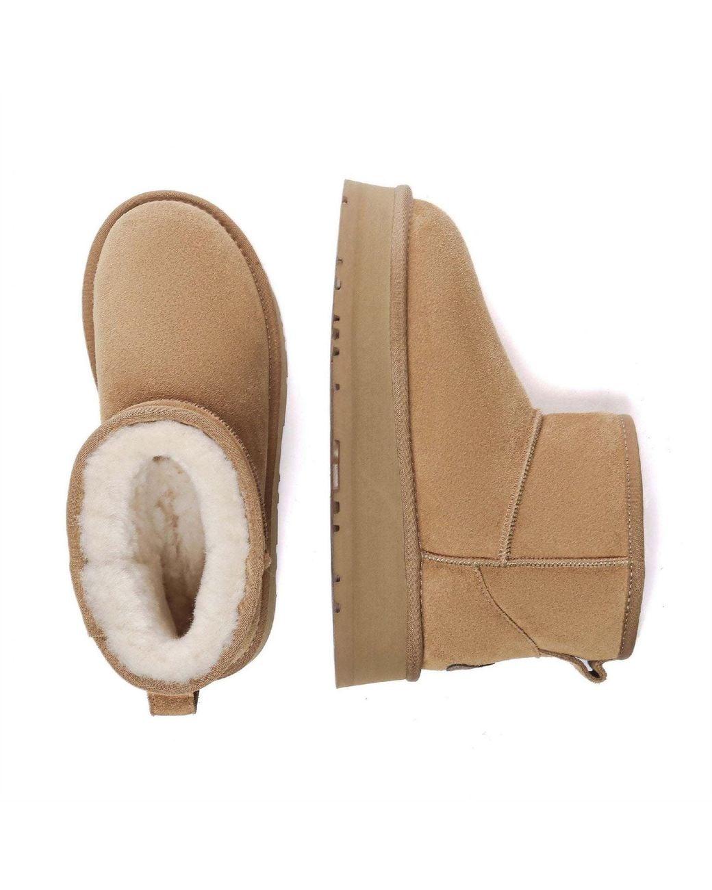EVER AU Brown Mini Classic Platform Boots