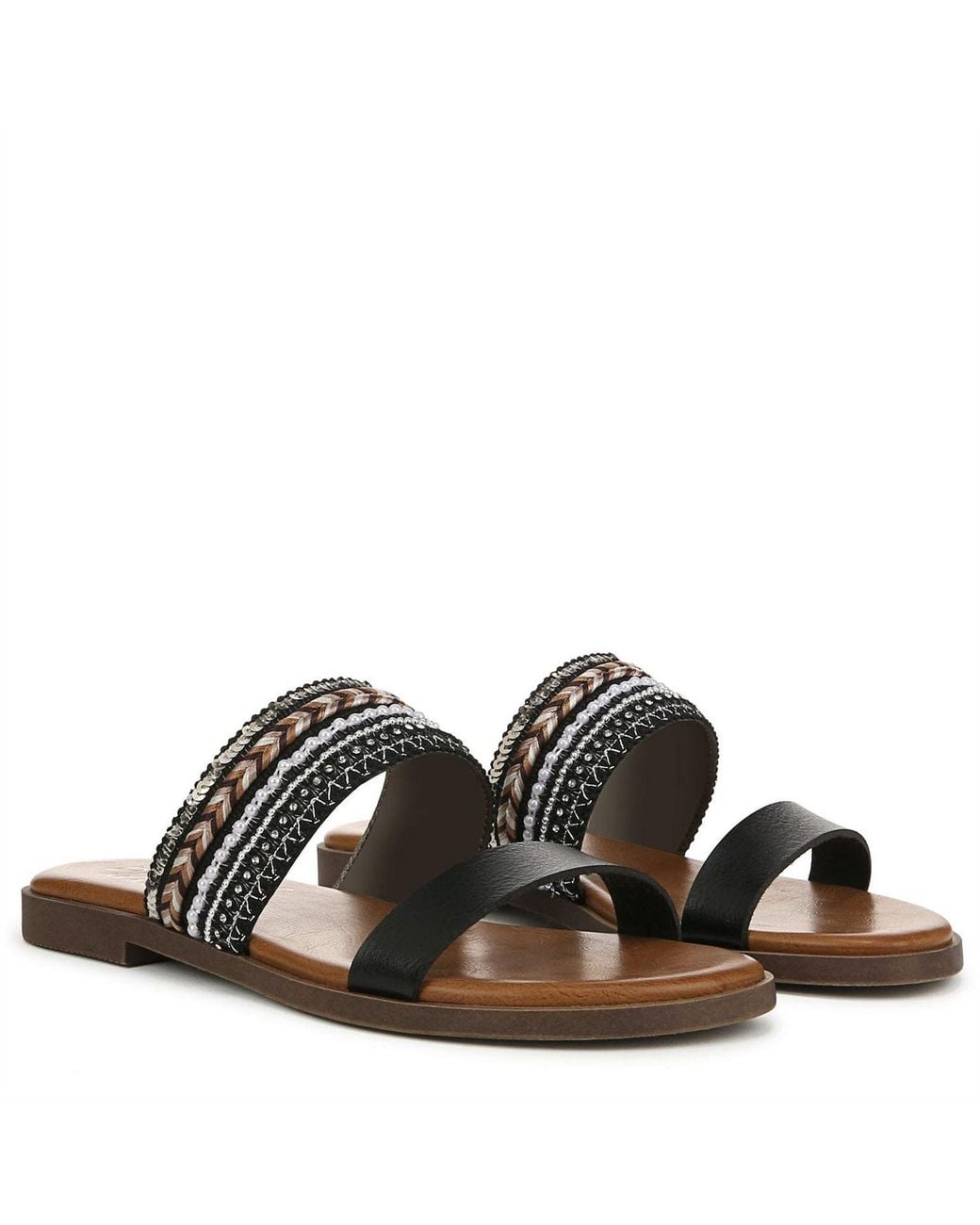 Blowfish Brown Embellished Slide Sandals