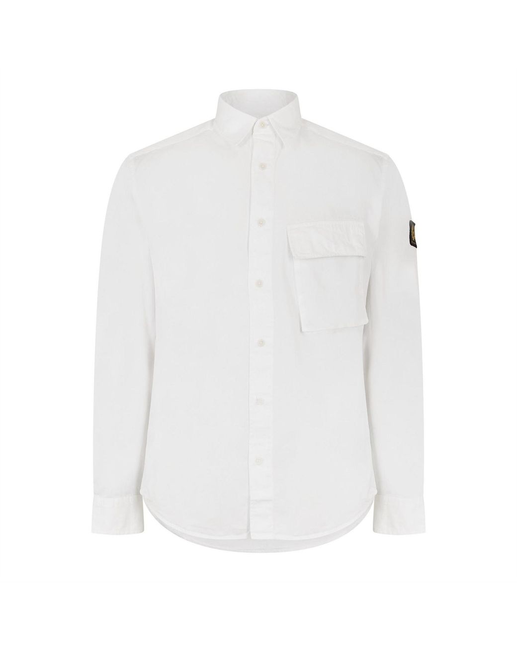 Belstaff White Dye Cotton Scale Shirt for men