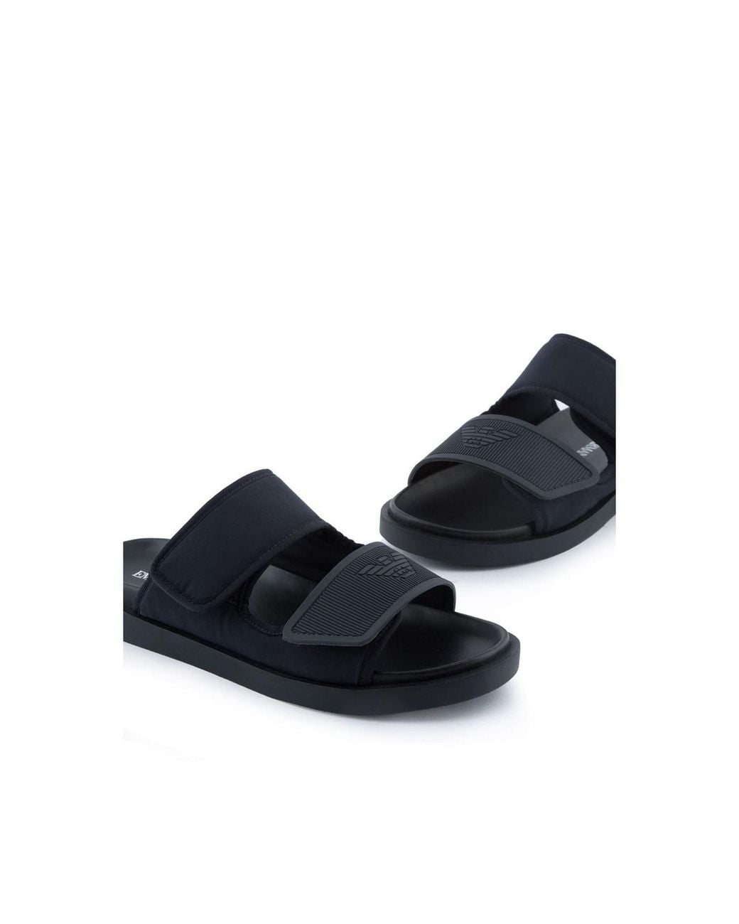 EA7 Black Sandals for men