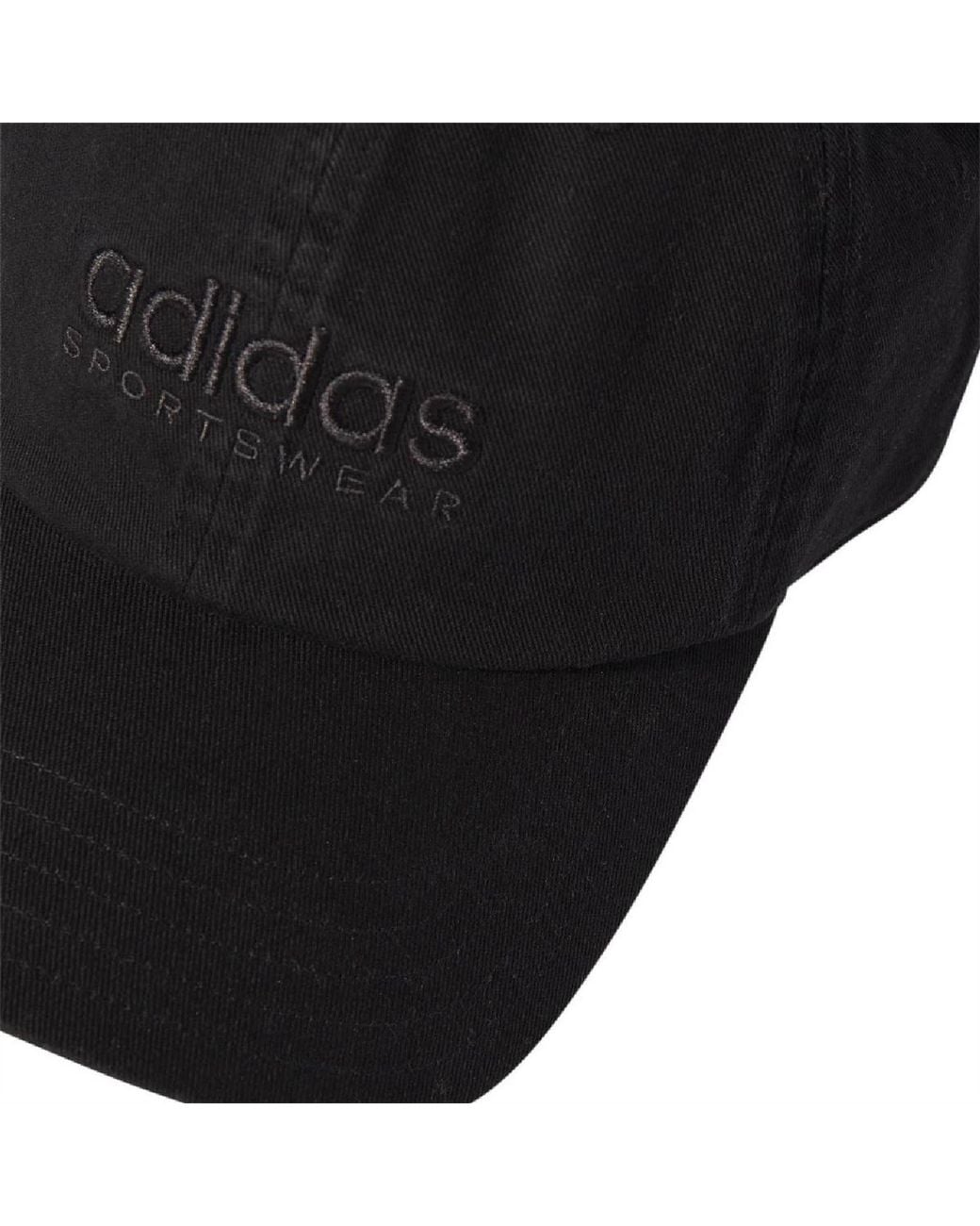 Adidas Black Dad Cap Logo Embroidered Adjustable for men