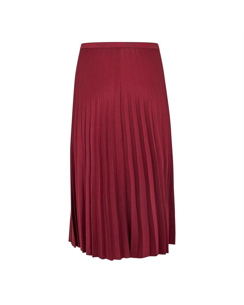 Lacoste Red Elasticated Waist Flowing Pleated Skirt