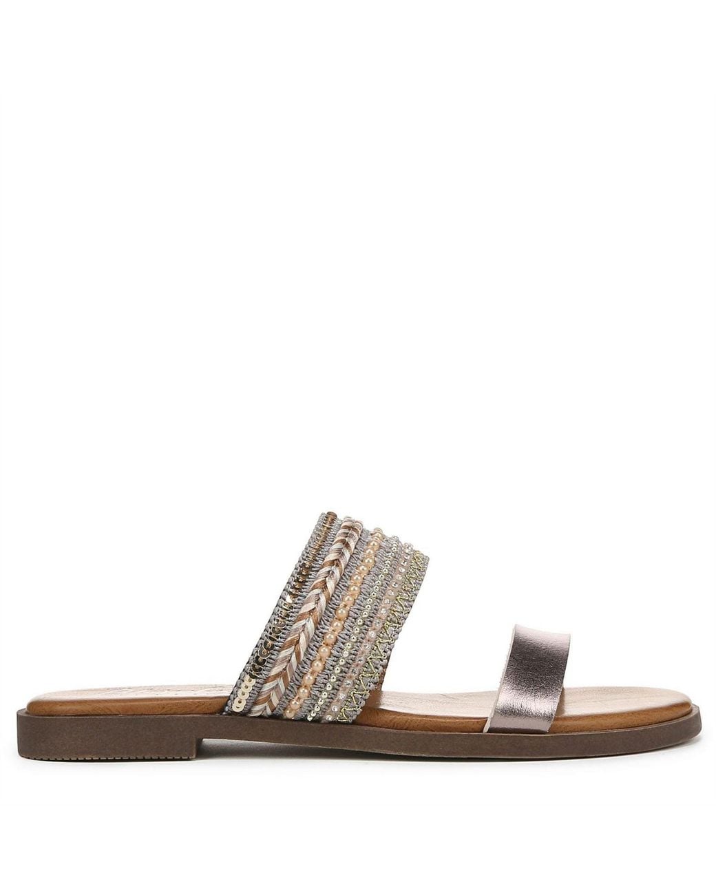 Blowfish Brown Embellished Slide Sandals