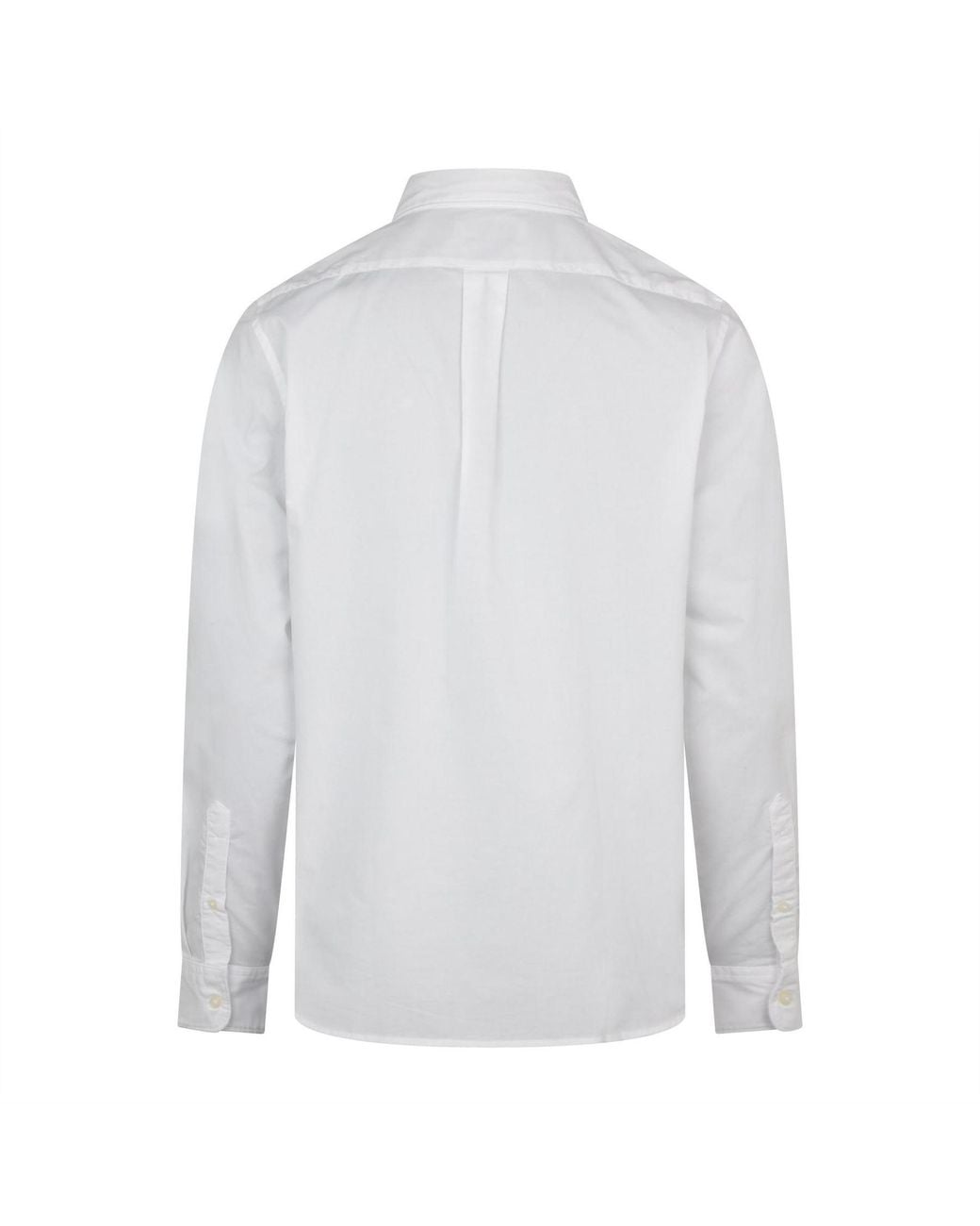 Timberland White Long Sleeve Stretch Poplin Shirt Bl for men