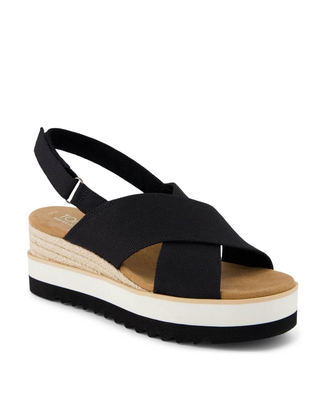 TOMS Blue Diana Crossover Low Heel Open Toe Sandals