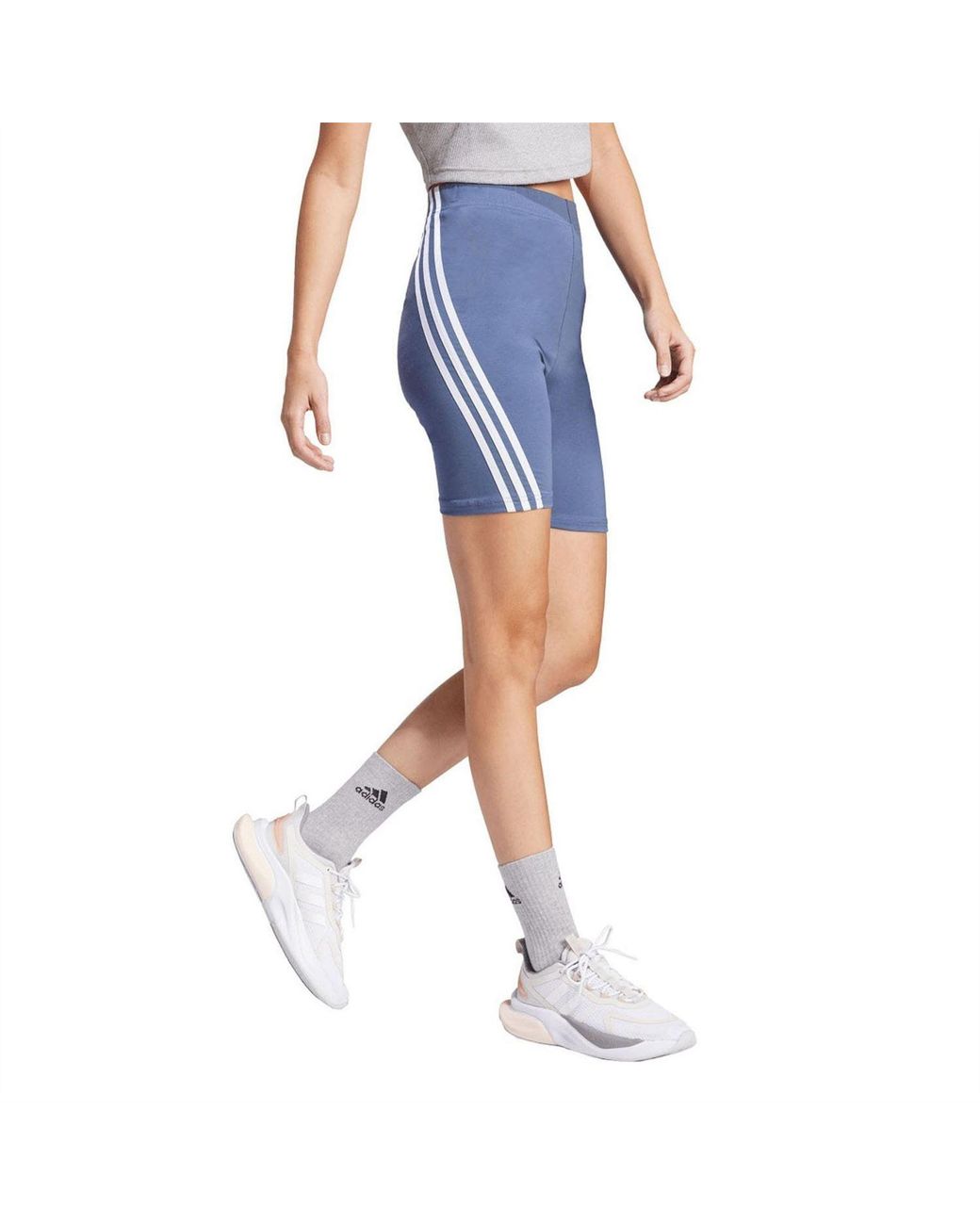 Adidas Blue Future Icons 3-Stripes Bike Shorts