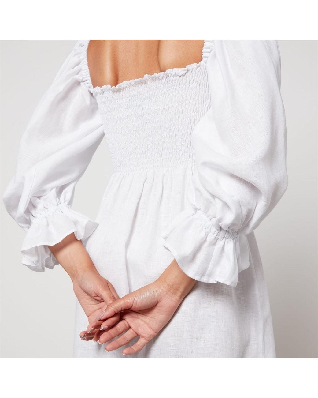 Sleeper White Linen Dress
