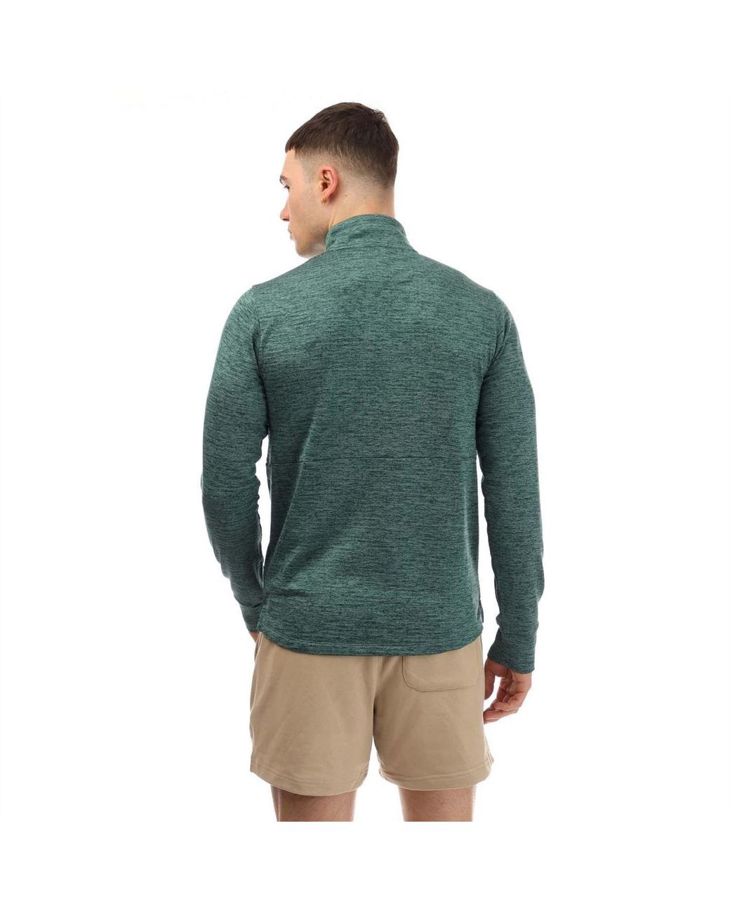 New Balance Green Heat Grid Half Zip Top for men