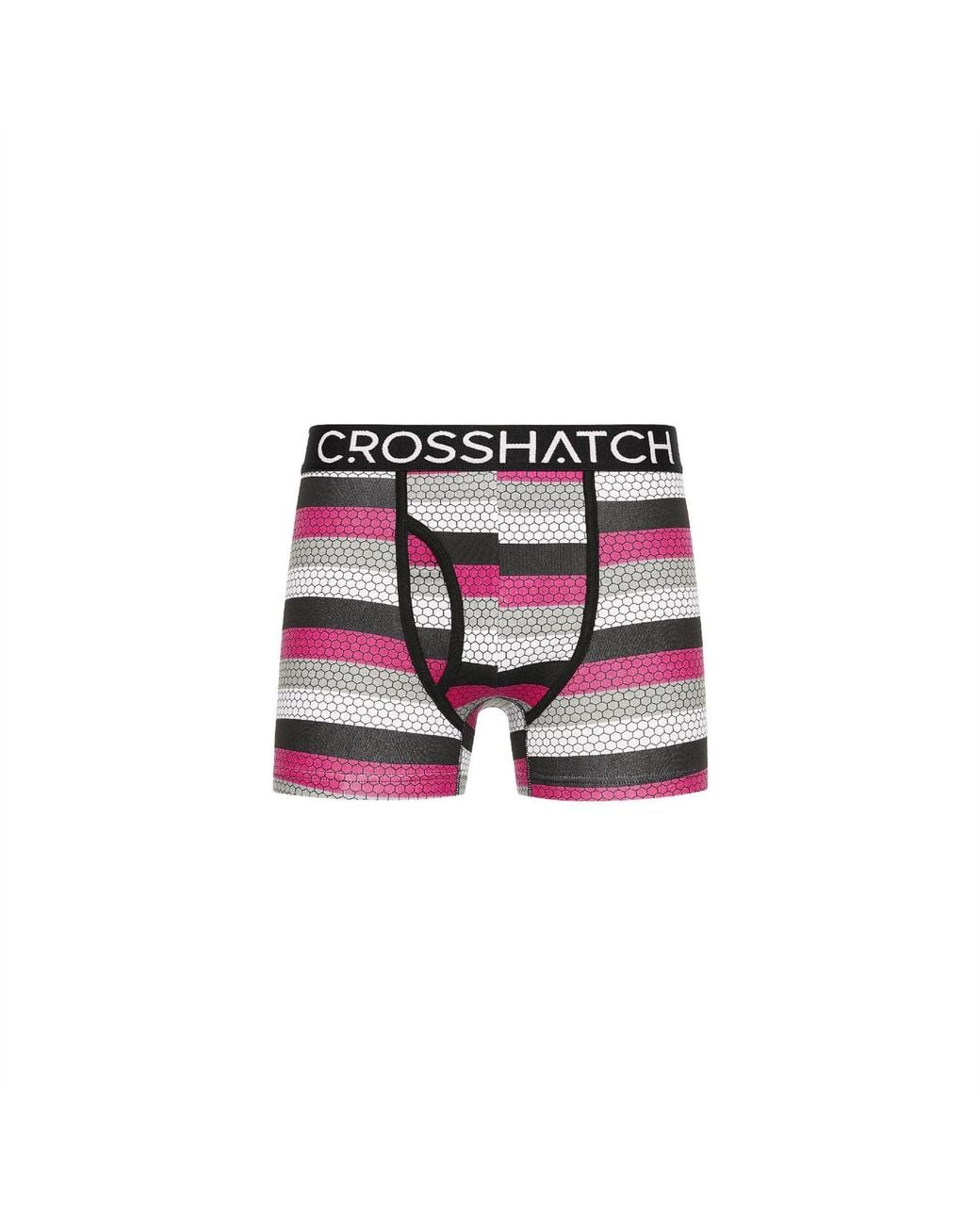 Crosshatch Purple Crystaline Geometric Patterned Boxer Brief for men