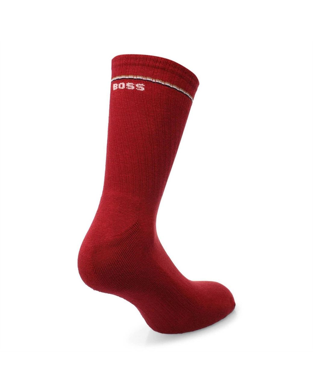 Boss Red Pack Of Quarter Length Socks With Logo Details