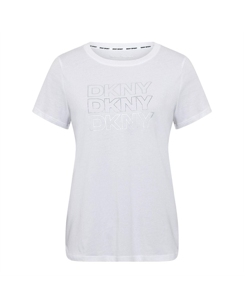 DKNY White Triple Rhinesto 8 (Xs)