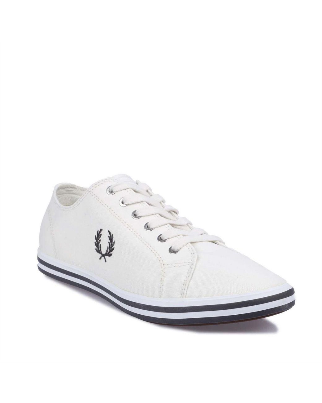 Fred Perry White Twill Trainers for men