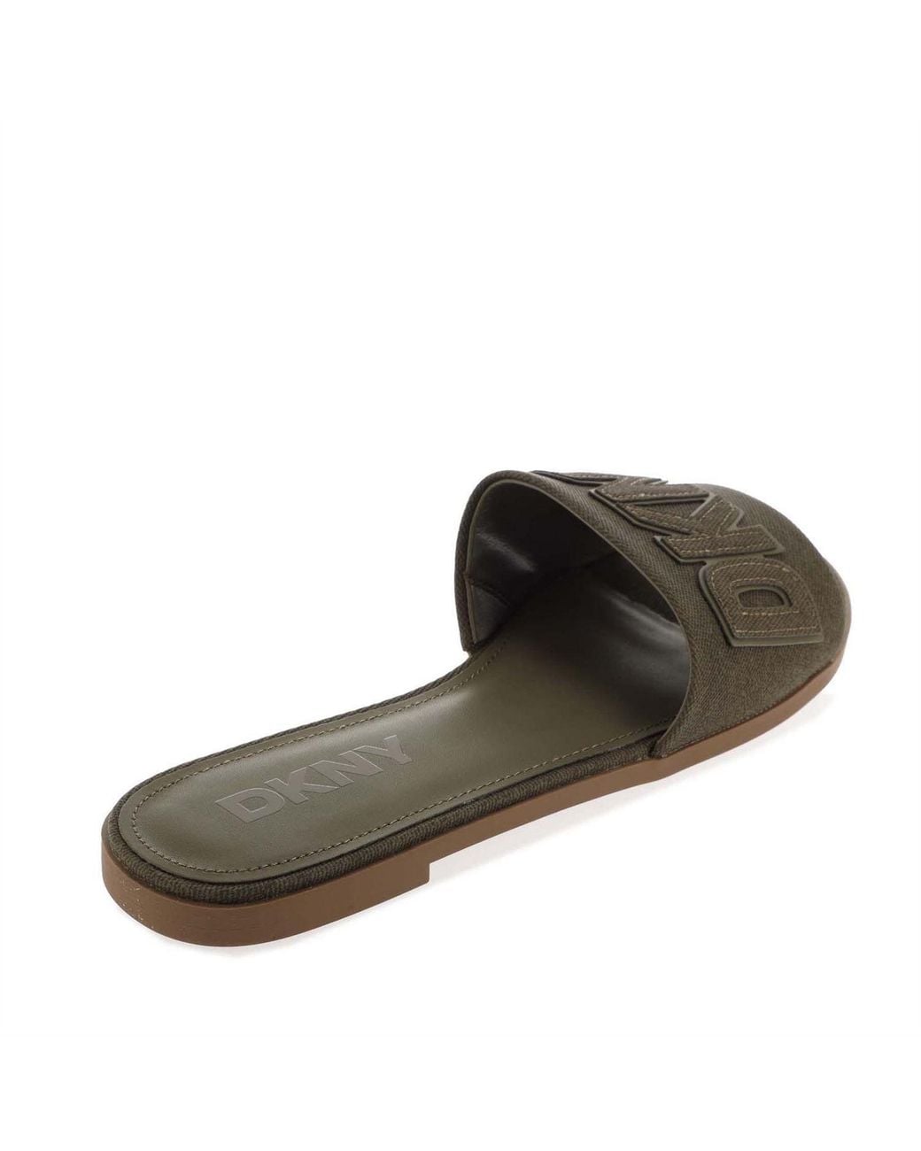 DKNY Green Flat Sliders