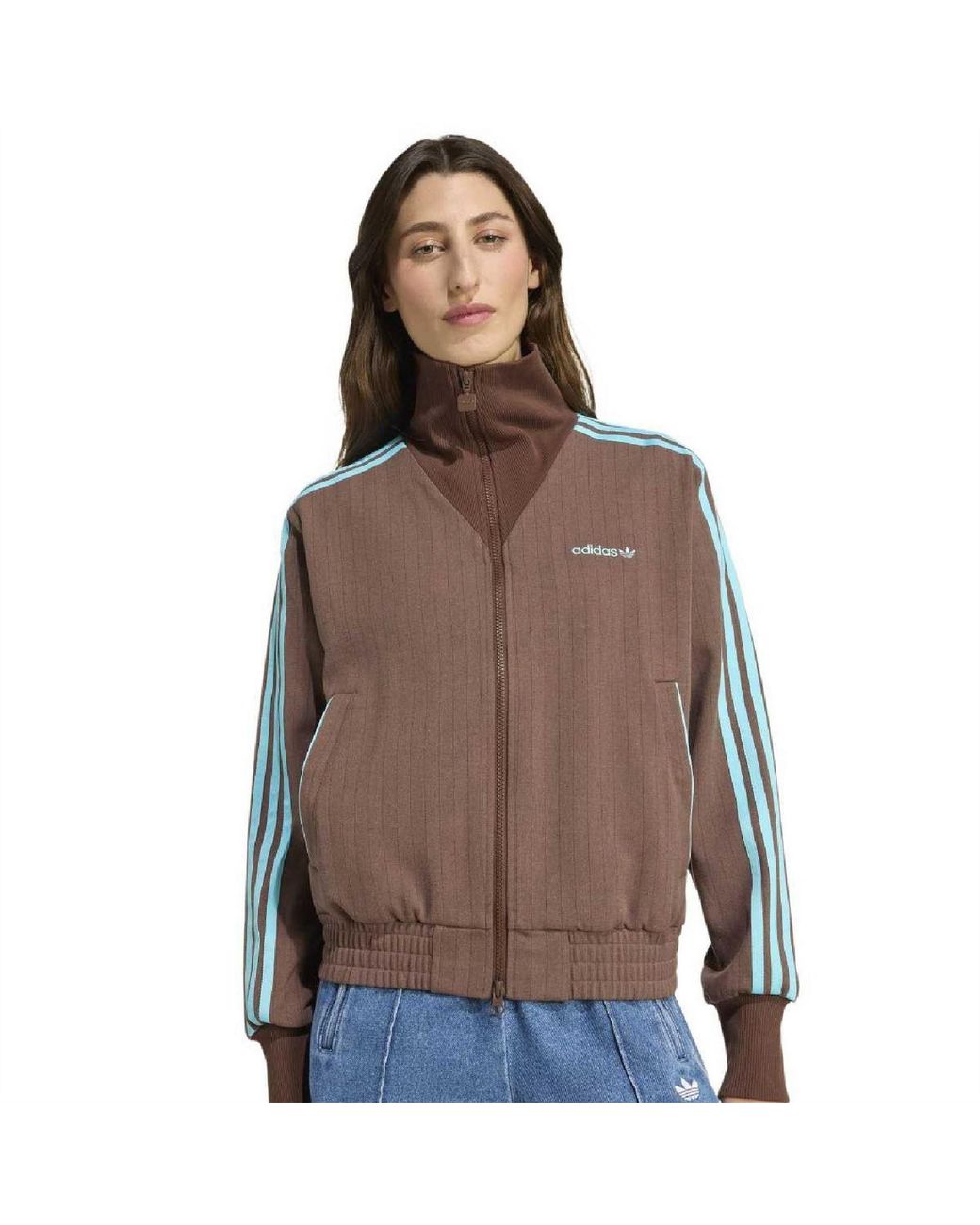 Adidas Originals Brown Tailored High Neck Long Sleeve Sweatshirt 14 (L)