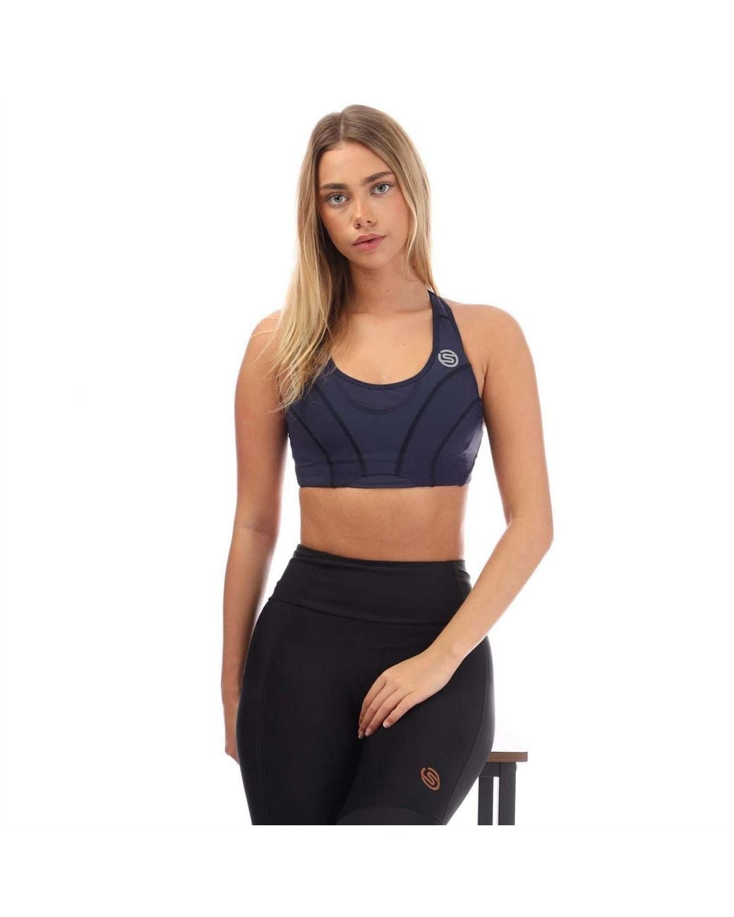 Skins Blue 3 Hi Impact Bra