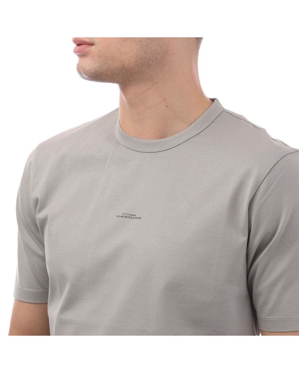 C P Company Gray Series Printed Logo T Shirt for men