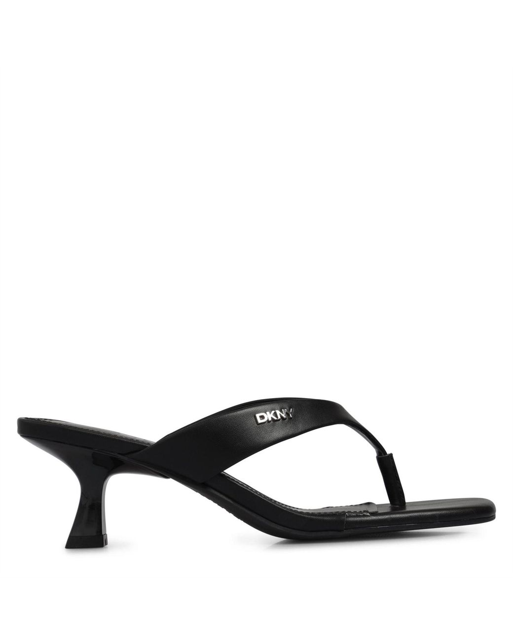 DKNY Black Mackey Heeled Toe Post Shoe 5 (38)