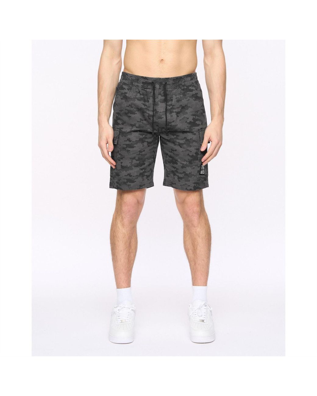 Crosshatch Gray Blansmoore Solid Bermuda Shorts With Elasticated Waistband for men