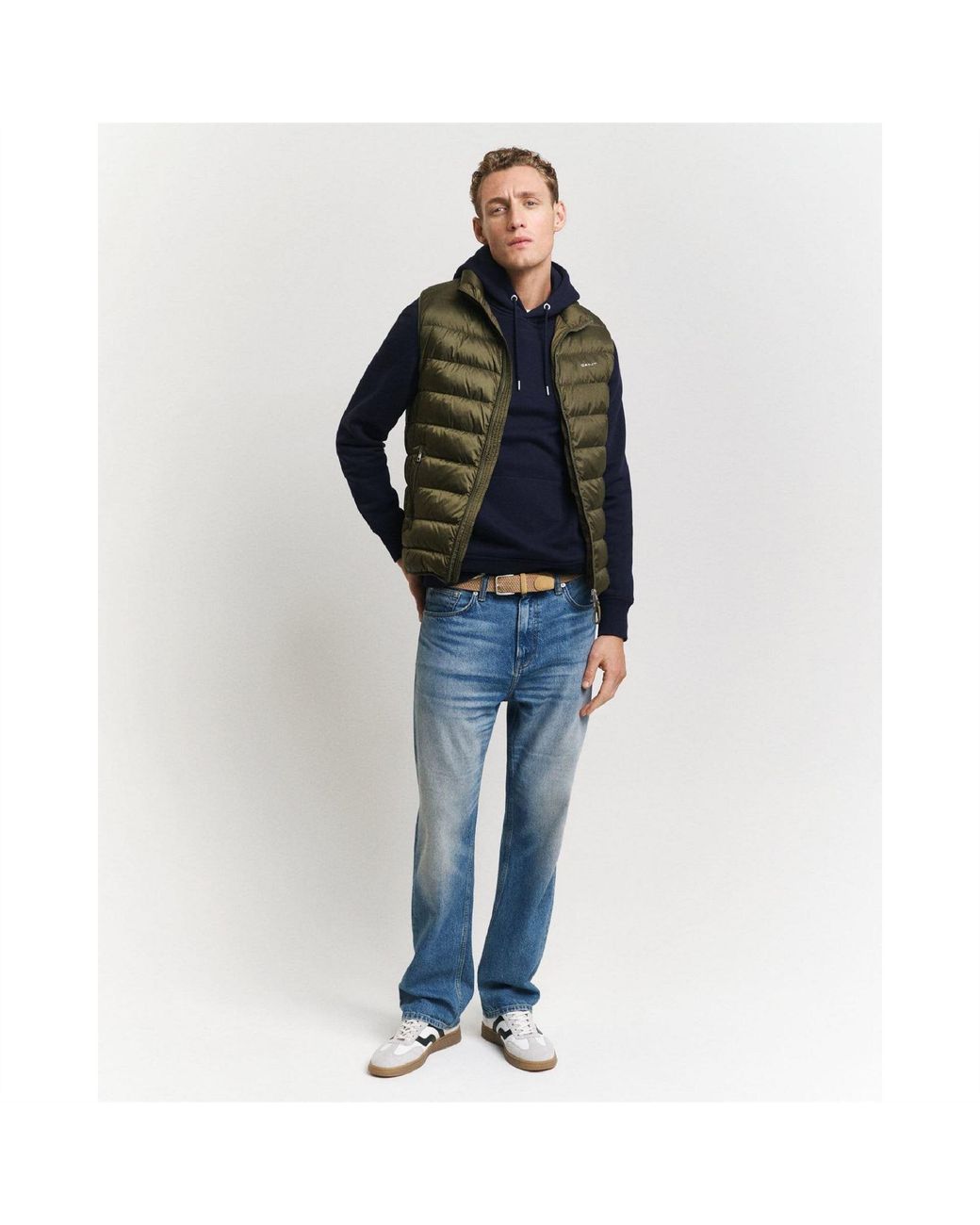 Gant Brown Down Gilet for men