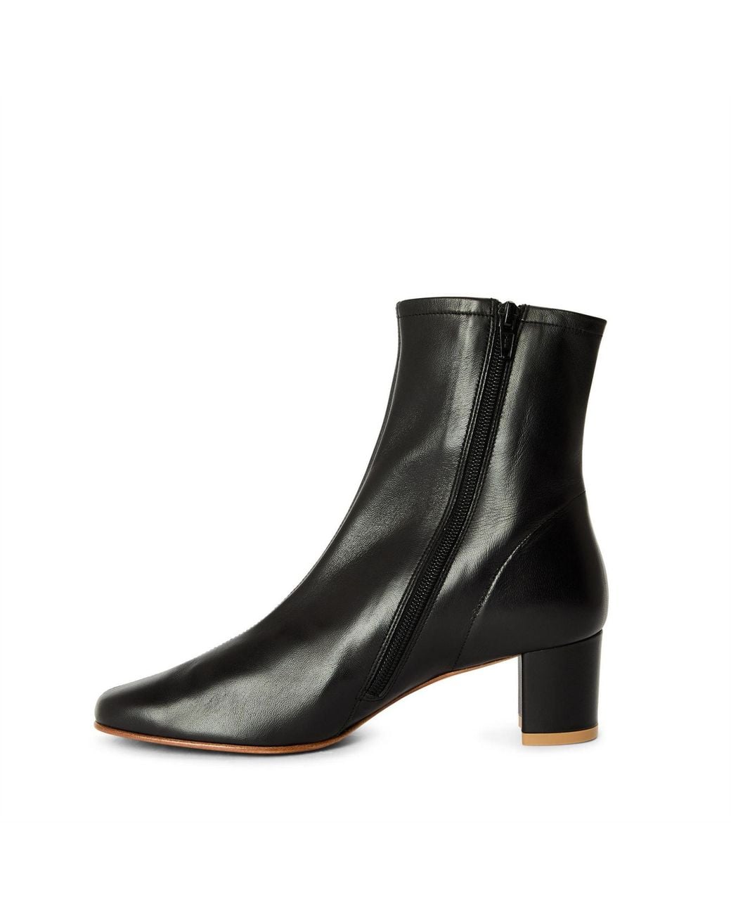 By Far Black Leather Heeled Boots
