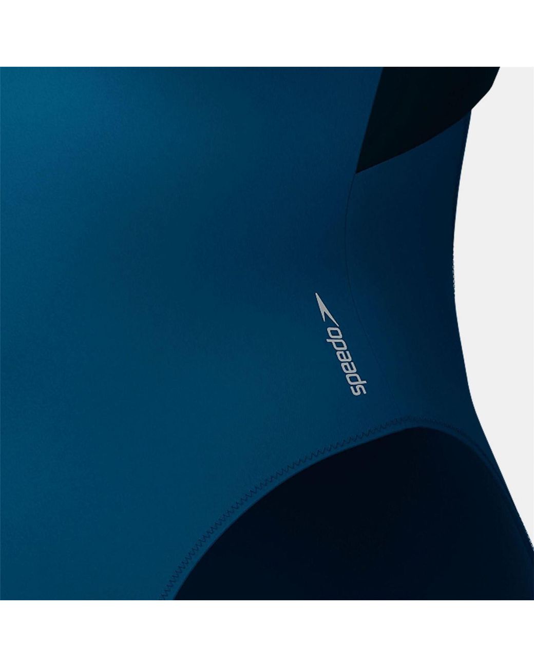 Speedo Blue 1 Piece Colourblock Racer Swimming Costume