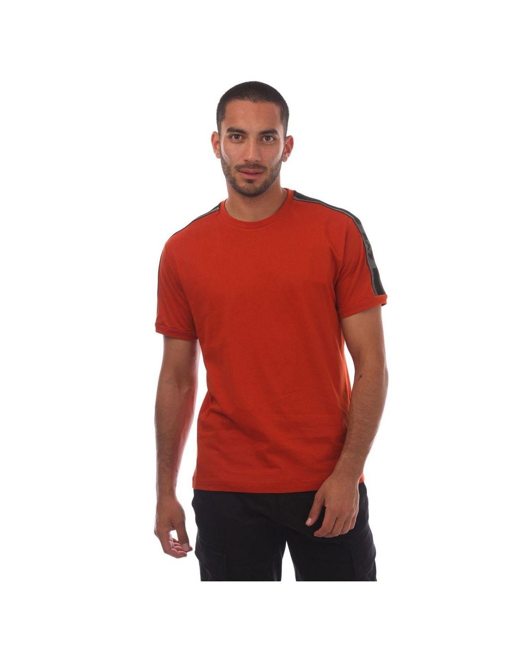 EA7 Red Series Cotton Jersey T Shirt for men