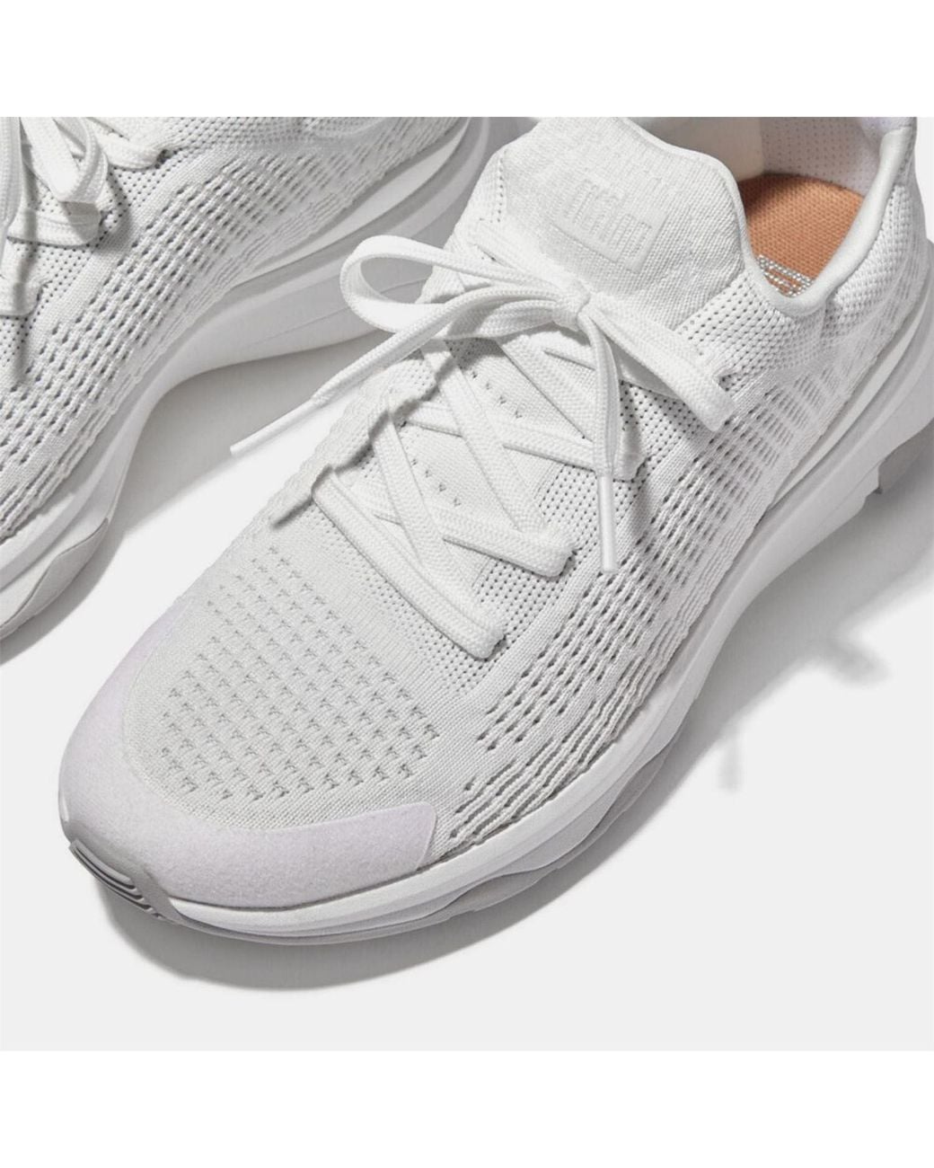 Fitflop White Vitamin Ffx Knit Sports Sneakers