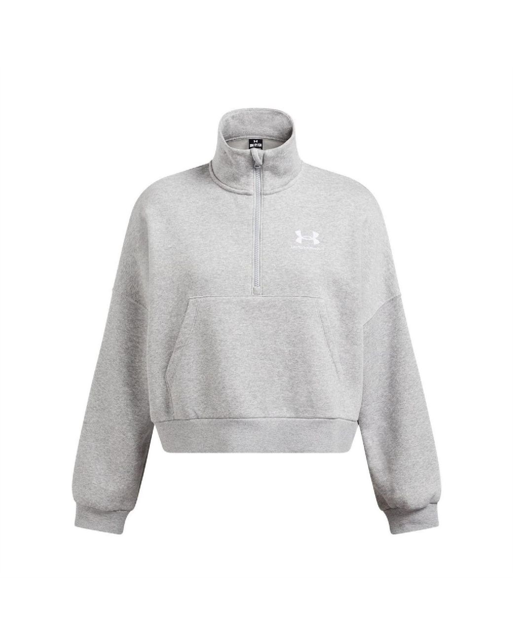 Under Armour Gray Ua Icon Fleece Oversized 1⁄2 Zip