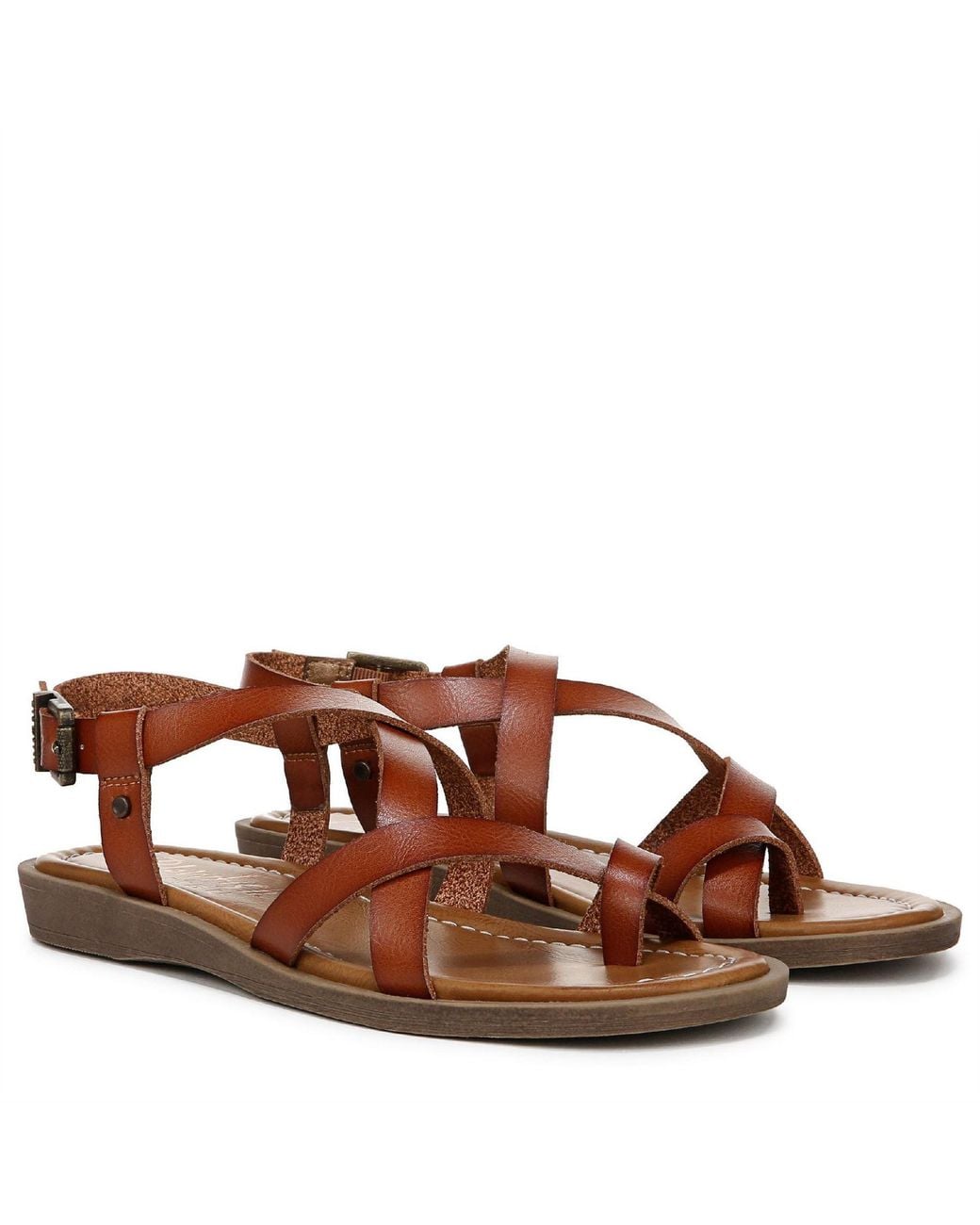 Blowfish Brown Devon 3 Open Toe Flat Sandals 7 (40)