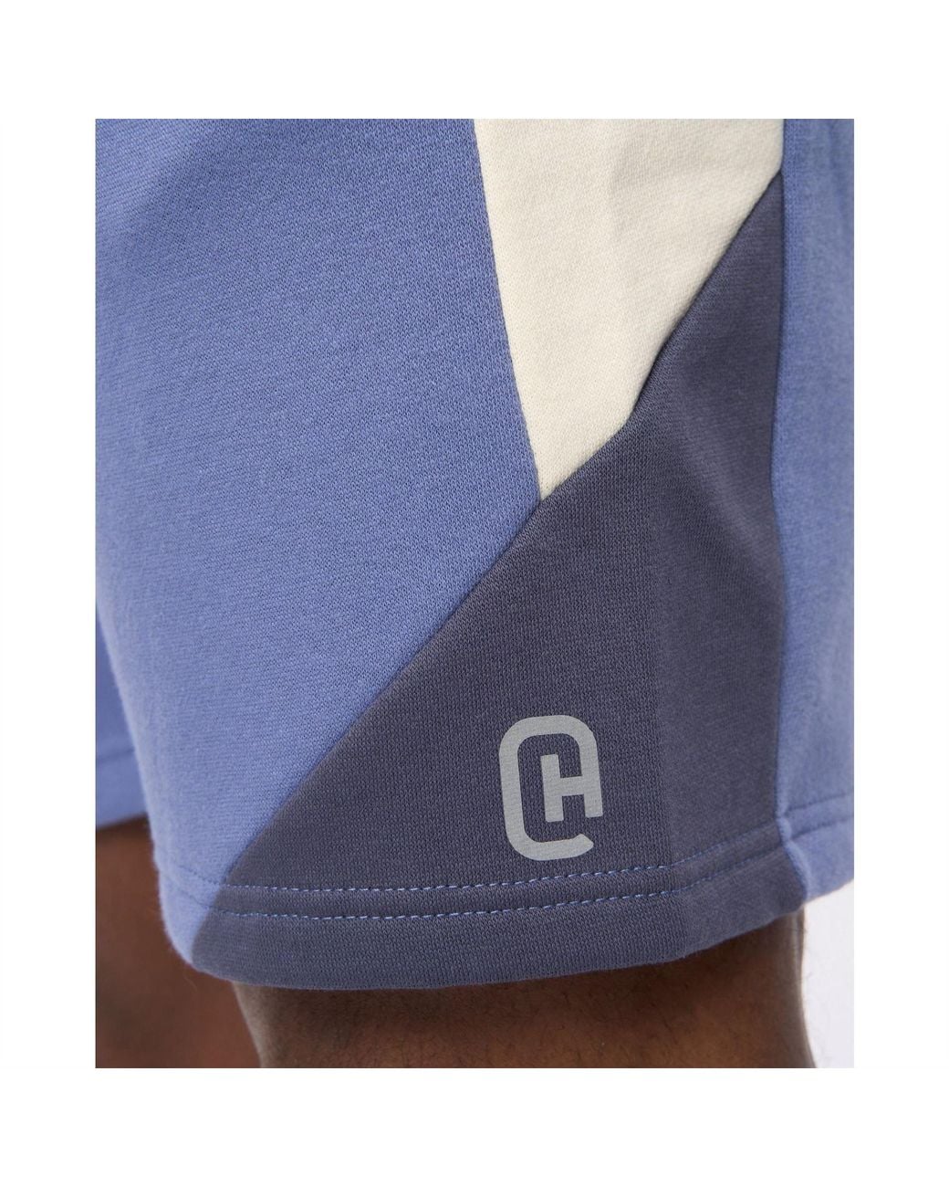 Crosshatch Blue Castlebay Solid Jogger Shorts for men