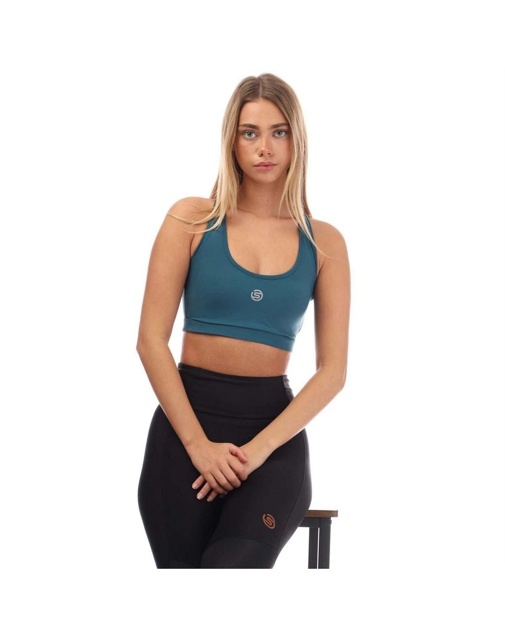 Skins Blue 3 Active Bra