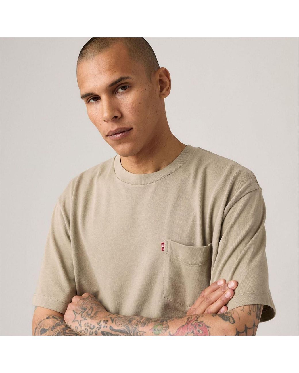 Levi's Brown Pocket T Shirt for men