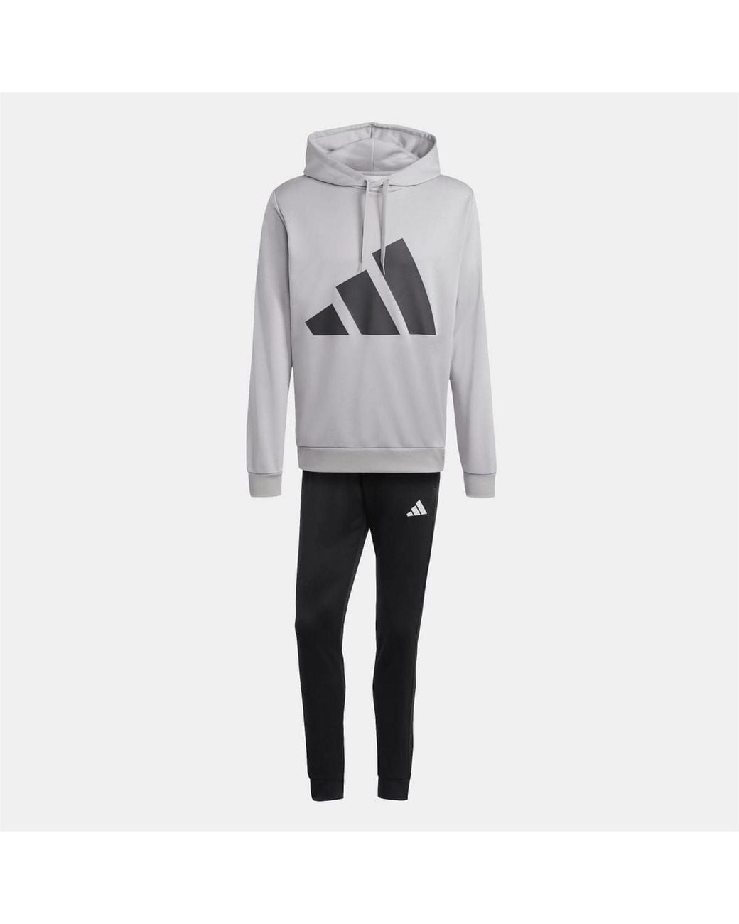 Adidas Gray Logo French Terry Tracksuit for men