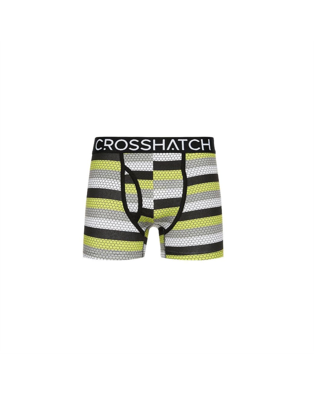 Crosshatch Yellow Crystaline Geometric Patterned Boxer Brief for men