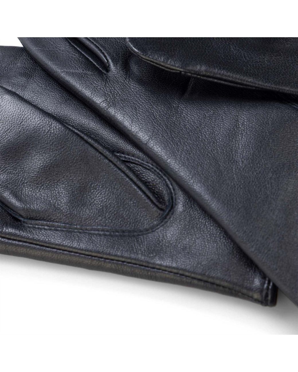 Boss Blue Leather Gloves for men
