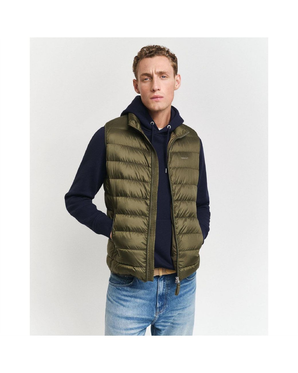 Gant Brown Down Gilet for men