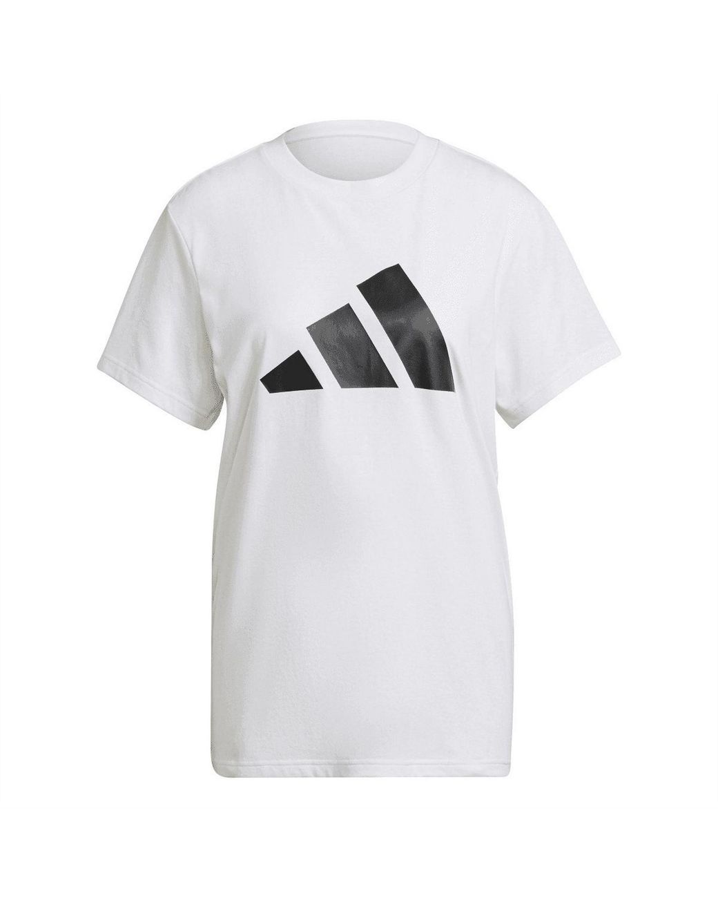 Adidas White Future Icons Logo Graphic T Shirt